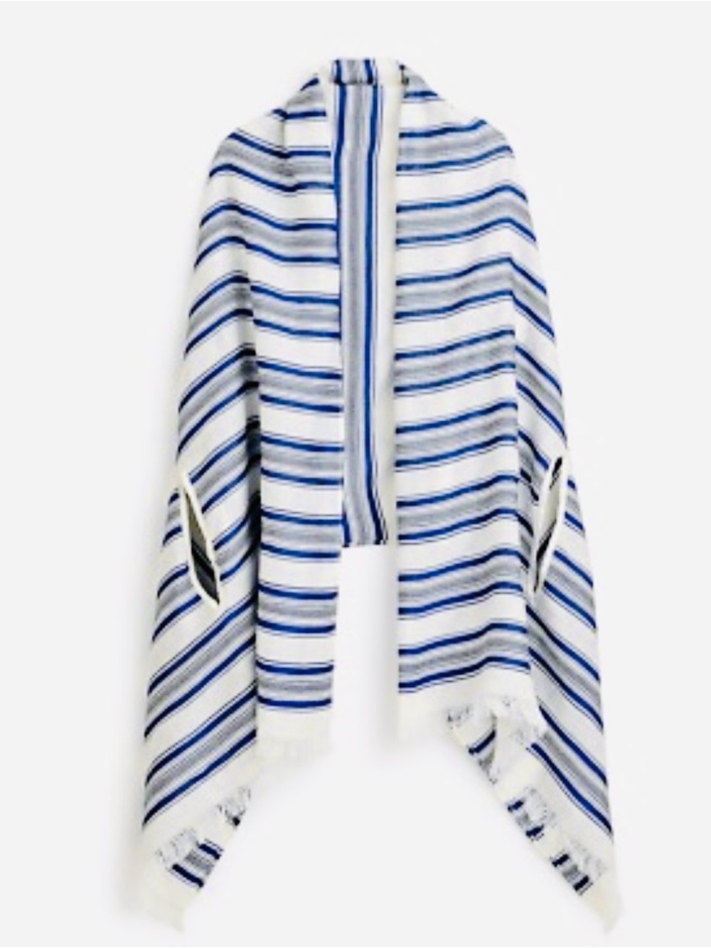 J. Crew Beachy Striped Wrap Cape